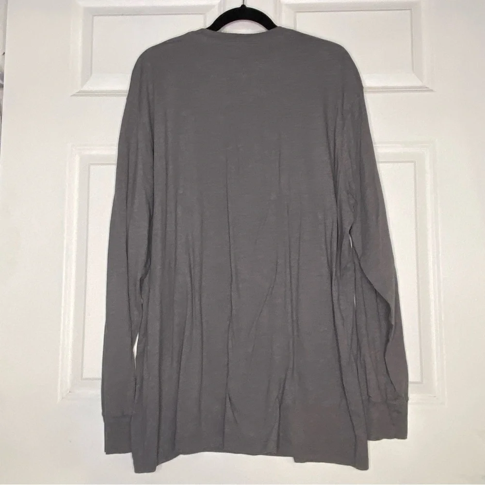 The North Face Long Sleeve EXPEDITION PROVEN Logo Tee Grey Blue Size XXL